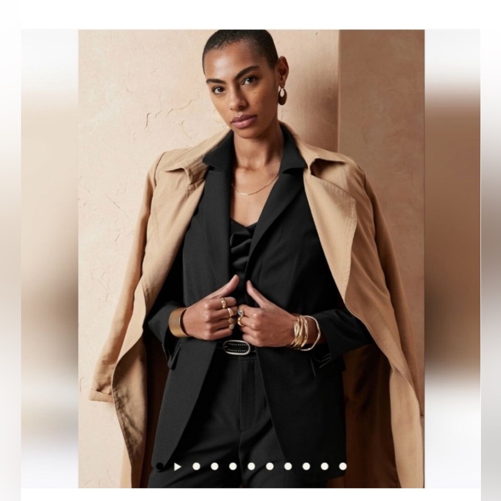 Banana Republic Factory Classic Black Blazer 8P NWT Retail $160